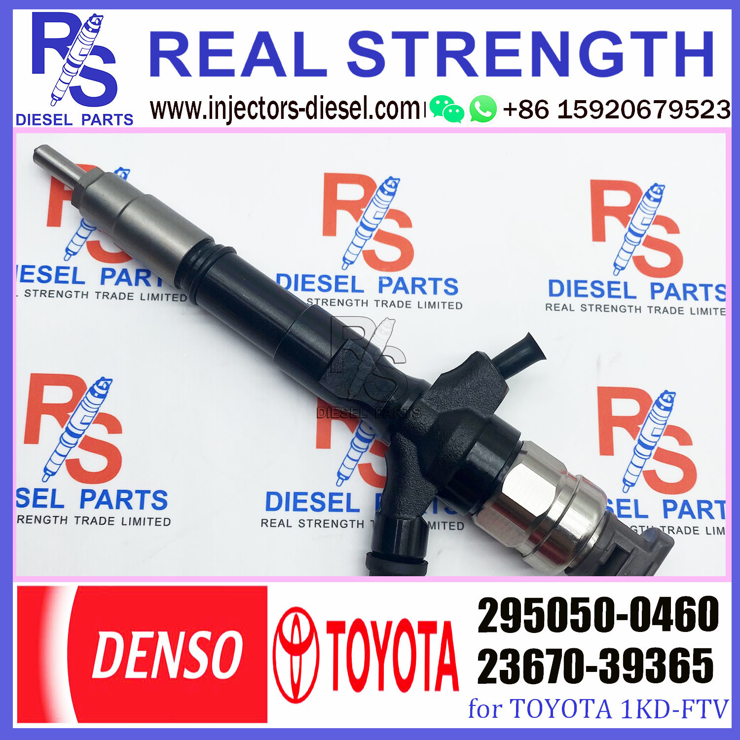 Common rail injector 23670-30400 295050-0460 for Toyota 1KD FTV Prado