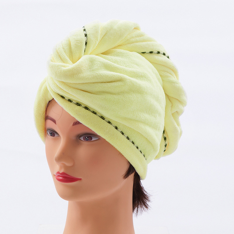 Home Custom Logo Hair Towel Microfiber Quick Dry Hair Drying Towel Wrap Turban