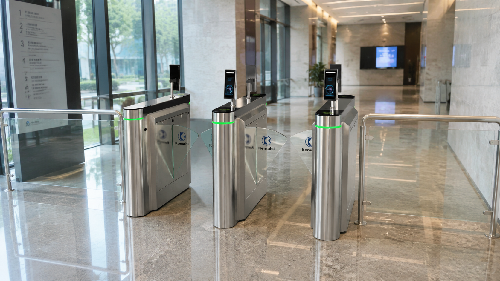 Fast Passage Access Control Wing Barrier Turnstile Gate for High Traffic Entry