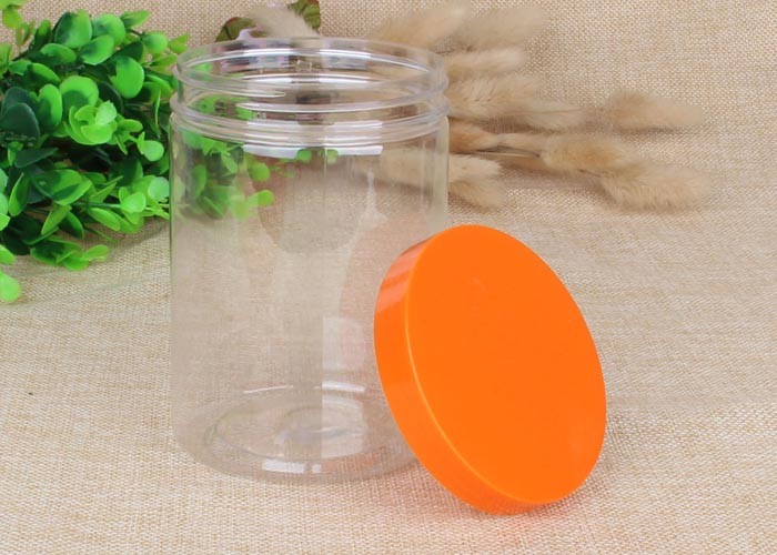 Customized Colourful Cap Clear Pet Jars Food Grage For Candy Packaging