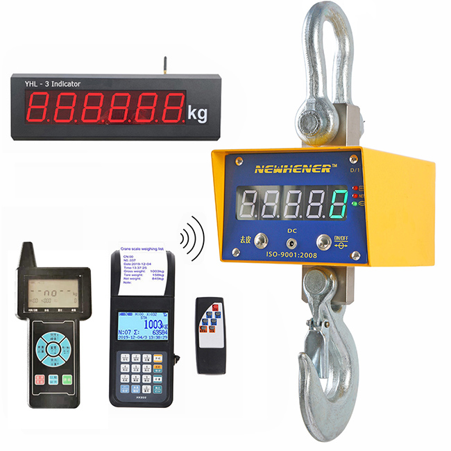 Industrial Lifting Digital Hanging Crane Scale Wireless Remote Display 500kg