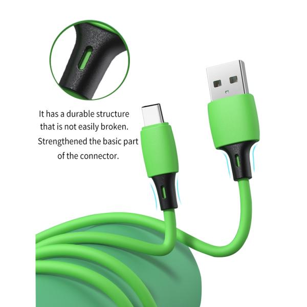 PVC TPE Jacket C Type Fast Charging Cable 1M For Android Mobile Phone