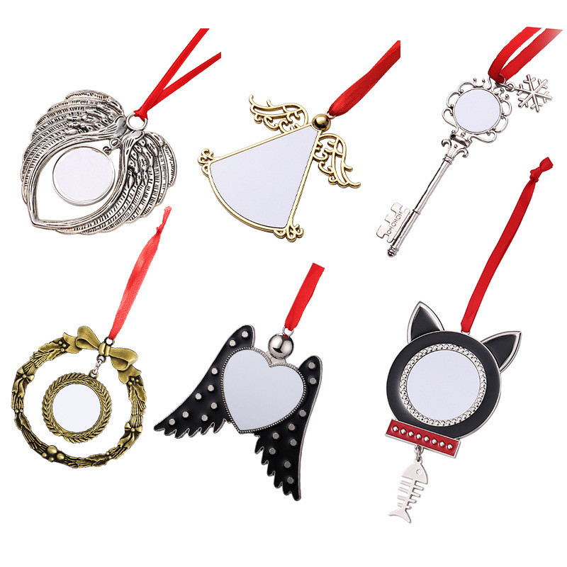 Sublimation Personalized Gift Metal Sublimation Angel Wing Pendant For Decor And Souvenirs