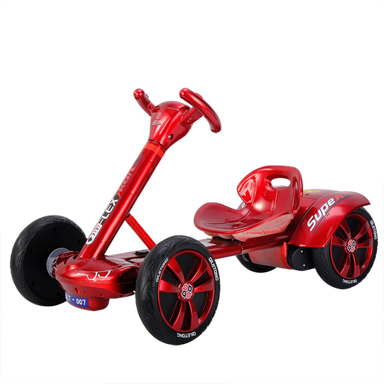 Battery-Powered Children's Electric Go-Kart with Music and Lights Carbon Fiber Design