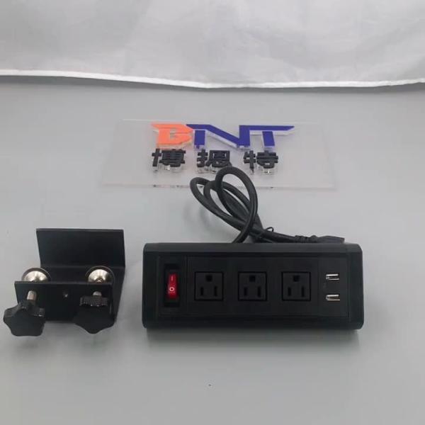 Intelligent office desktop clamp socket with custom made clamp