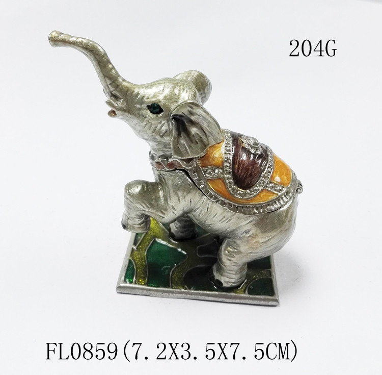 jewelry pewter box elephant jewelry box wholesale luxury gold plating elephant jewelry box