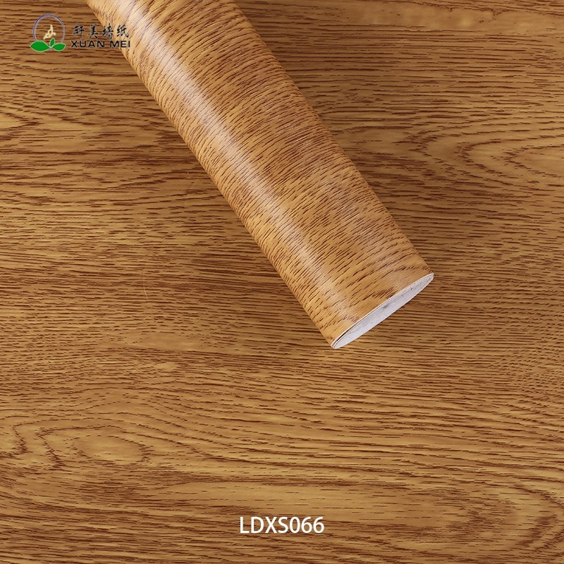 Self-Adhesive High Glossy Wood Grain Film PVC Decorative Film for Furniture Renovation