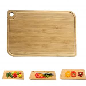 China 38x27x1.5cm Square Bamboo Cutting Board Kitchen Camber Greener Chef With Groove on sale