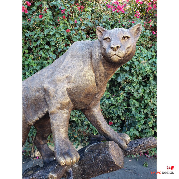 Hand-forged Bronze Leopard Statue Custom Color for Metal Animal Sculpture in Life-size