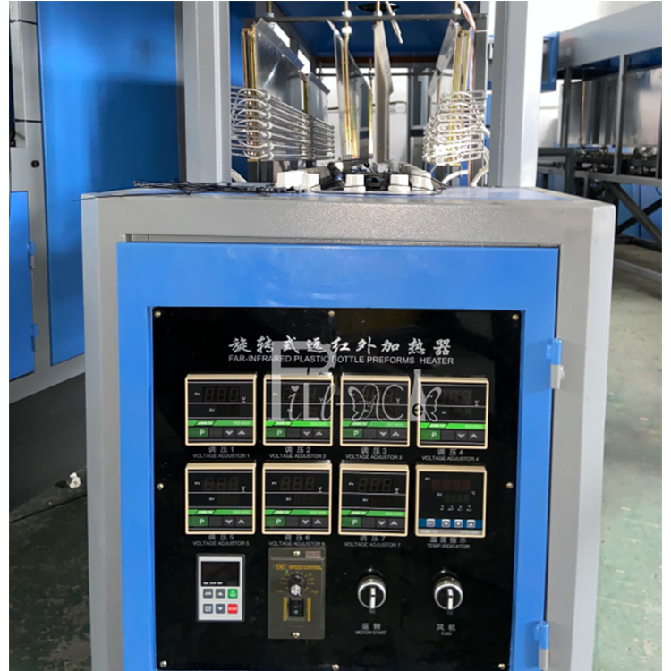 Semi Automatic PET Blow Molding Machine 1 Cavity 2 Blowers + 1 Heater / Bottle Blowing Equipment For 5 - 10L