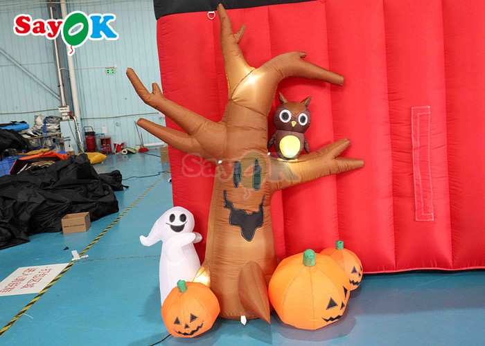 2mH Blow Up Pumpkin For Yard Outdoor Ghosts Tree Halloween Decoration