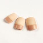 High impact French Manicure Fake Nails / leopard print fake nails