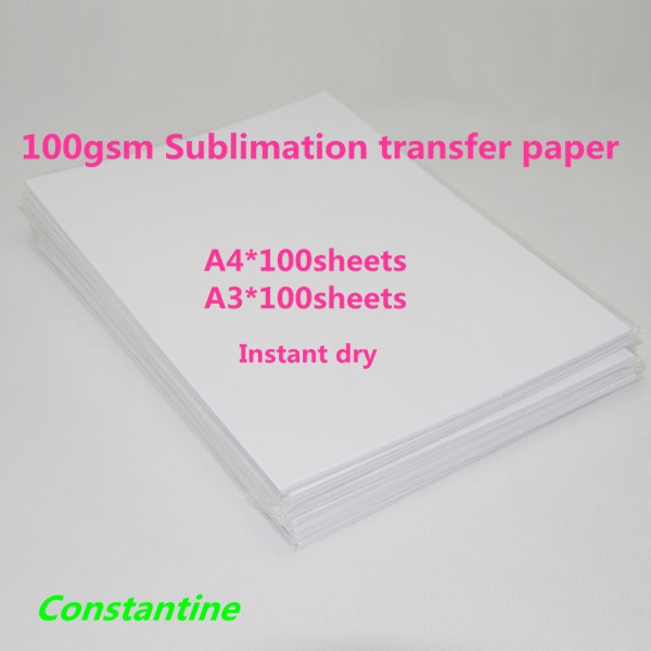 100gsm sublimation transfer paper A4 A3 100sheets