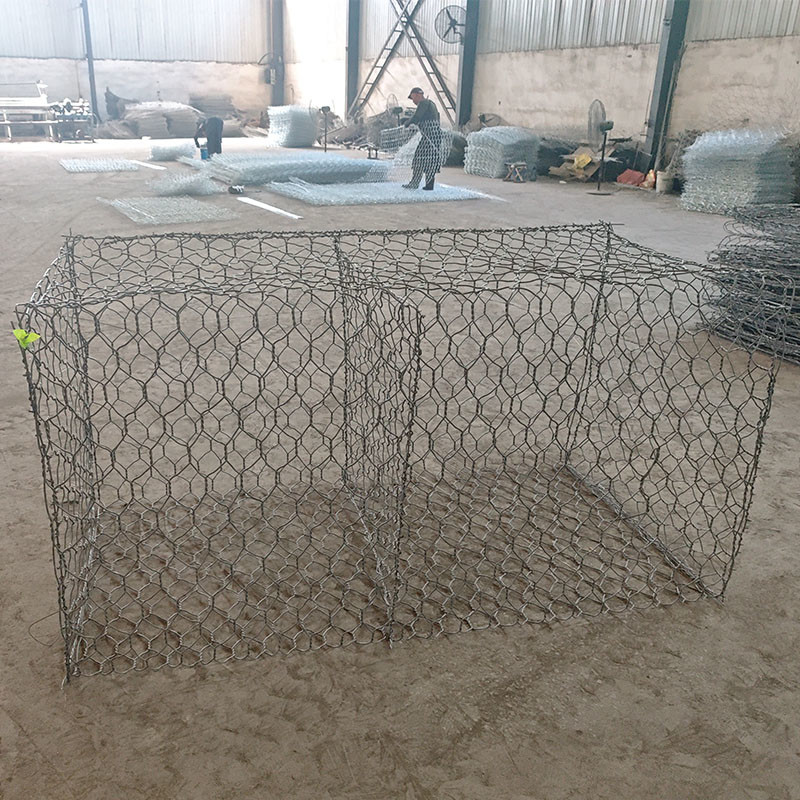 Hot Dip Galvanized Gabion Basket Fence Retaining Wall 2x1x1m Somalia Stone Wall