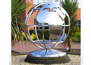 Quality Metal World Globe Map Stainless Steel Sculpture For Public Decoration for sale