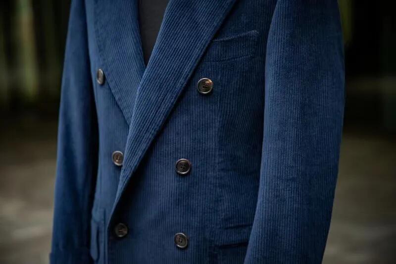 Men&prime;s Clothing Formal Corduroy Coat Designer Suit for Men