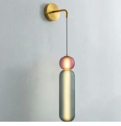 Scandinavian glass pendant lights Minimal colorful lampshade bedside lamp(WH-AP-582)