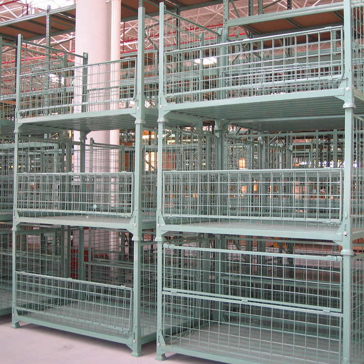 Warehouse Weld Wire Mesh Storage Rack , Heavy Duty Wire Container Pallet Racking