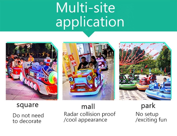 Future Chariot Coin Operated Kids Bumper Car Square Park Small Amusement Equipment