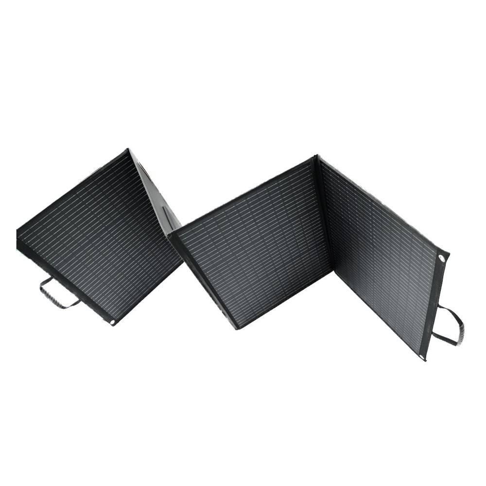 Black Solar Folding Bag With Short Circuit Current Of 13.3A And Waterproof Functionality