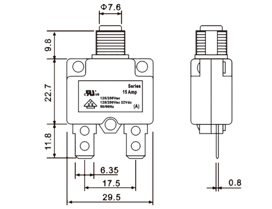 HCET Series Thermal Overload Protector