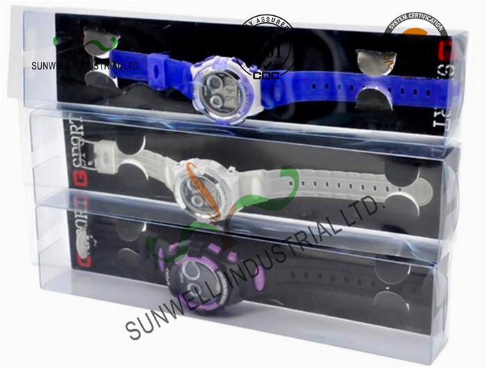 Sprot Watch Transparent Plastic Packaging Boxes , Clear Plastic Retail Packaging