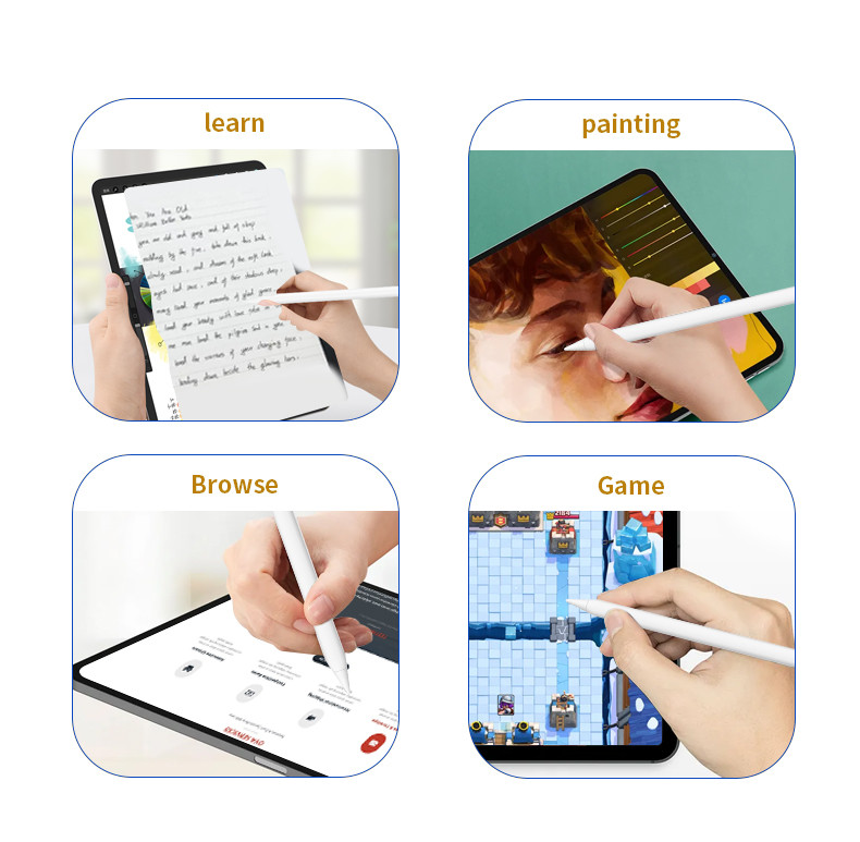 High Precision Tilt Sensitivity Tablet Stylus Pencil 8.9mm Soft Tip