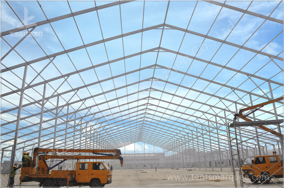 Temporary Industrial Storage Buildings Movable Plant Tent With Functional Container
