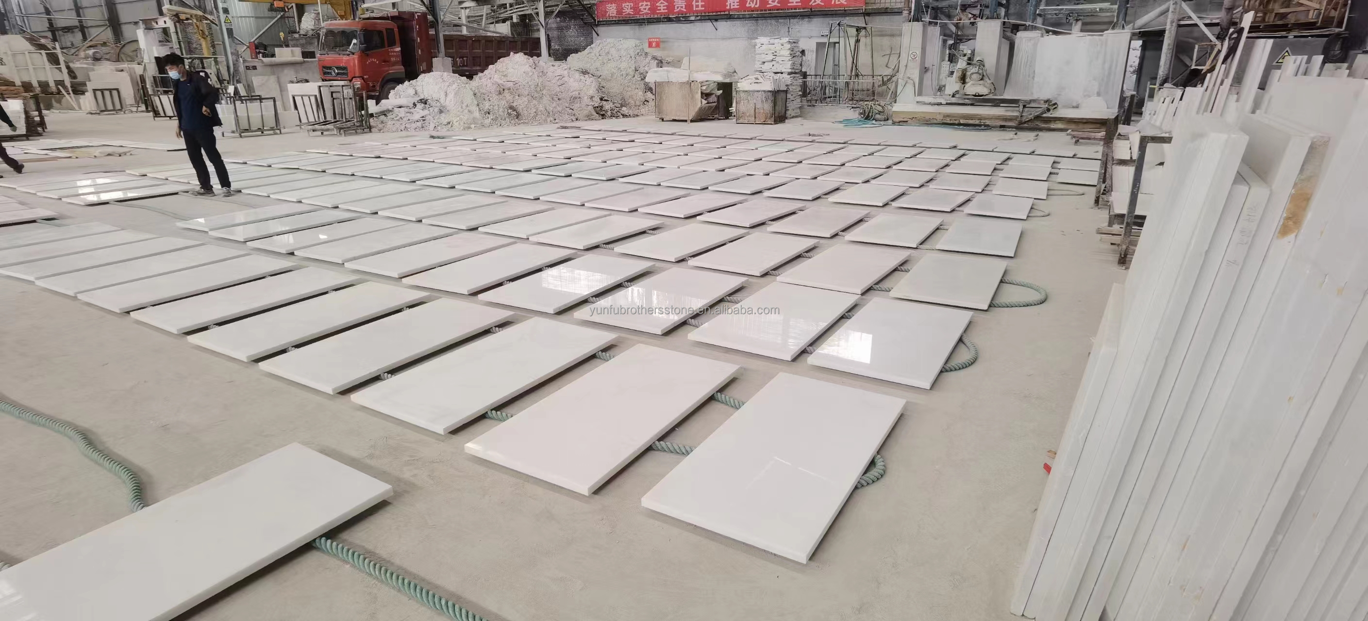 Custom Modern White Onyx Marble Slab for Staircase Dining Table Fireplace Stove Stone