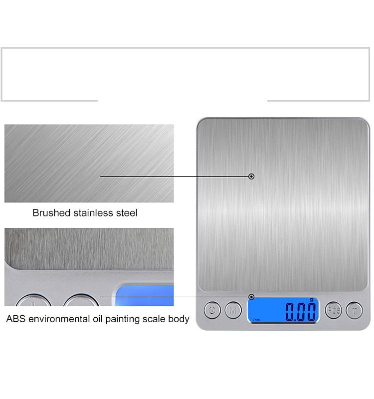 High Accuracy 500G/0.01G Precision Digital Gold Scale Customizable Logo and Package with USB Rechargeable AAA Batteries
