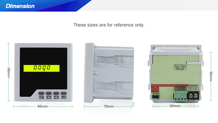 Single Phase LCD display Multimeter with RS485 Communication Port