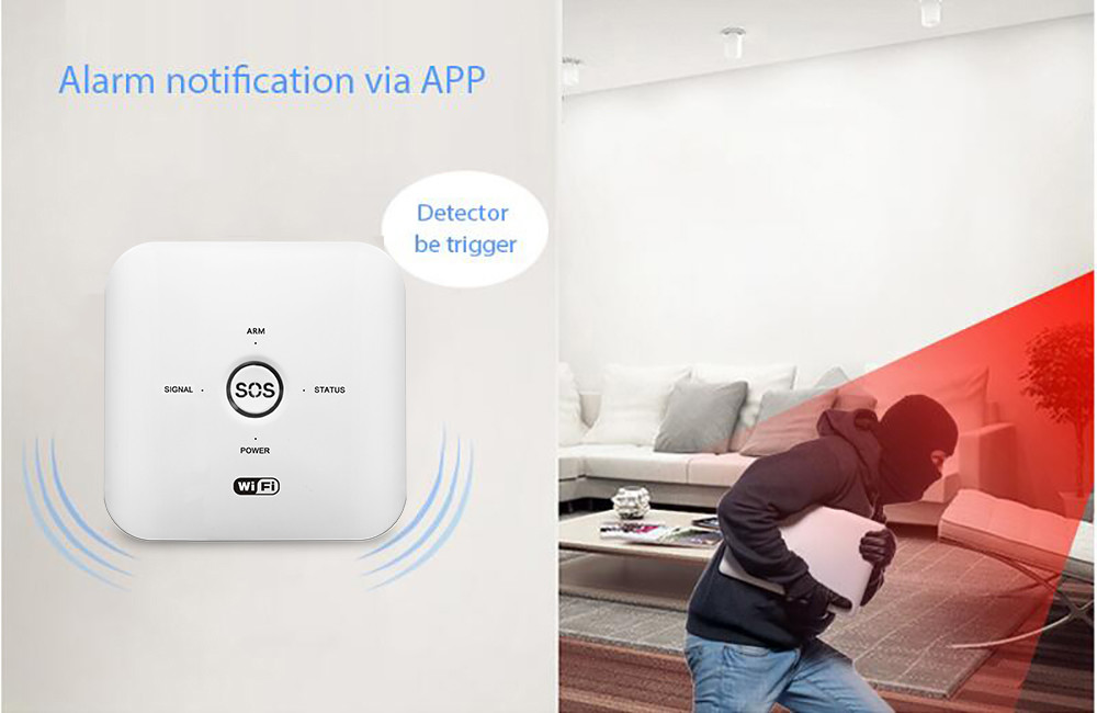 Wireless Door & Window Sensor Pir Motion Detector Wifi&gsm Home Alarm System