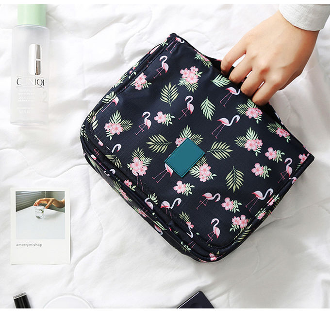 Embroidery Logo Polyester Hanging Cosmetic Storage Bag