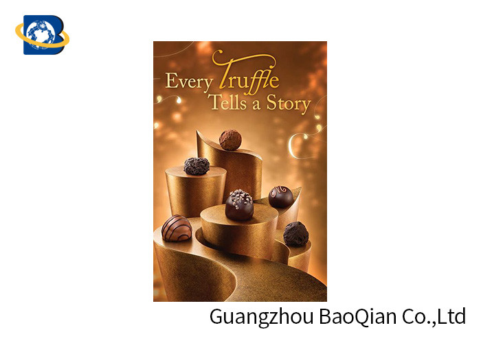 Snacks / Chocolate Advertising Poster Lenticular 3D , Lenticular Photo Printing Stunning Design