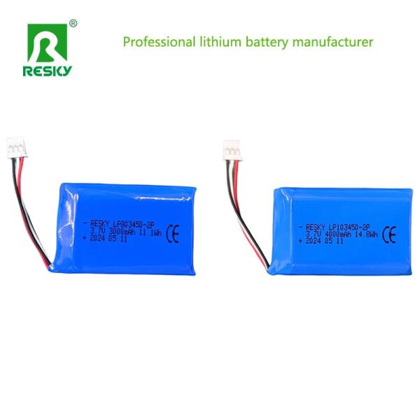 Flat Lithium Polymer Battery Cell 803450 2p 3.7V 1500mAh 3000mAh Power Batteries