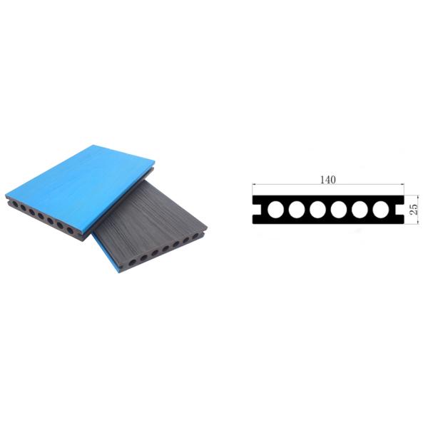 25x140 Elastic Composite Wpc Decking WPC Coextrusion Flooring Customisable
