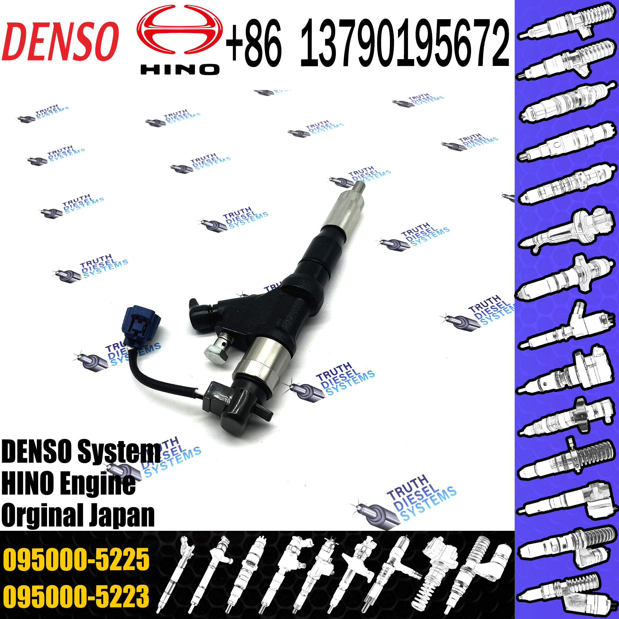 095000-5220 095000-5221 095000-5222 095000-5223 095000-5224 095000-5225 095000-5226 diesel fuel Injector For HINO E13C