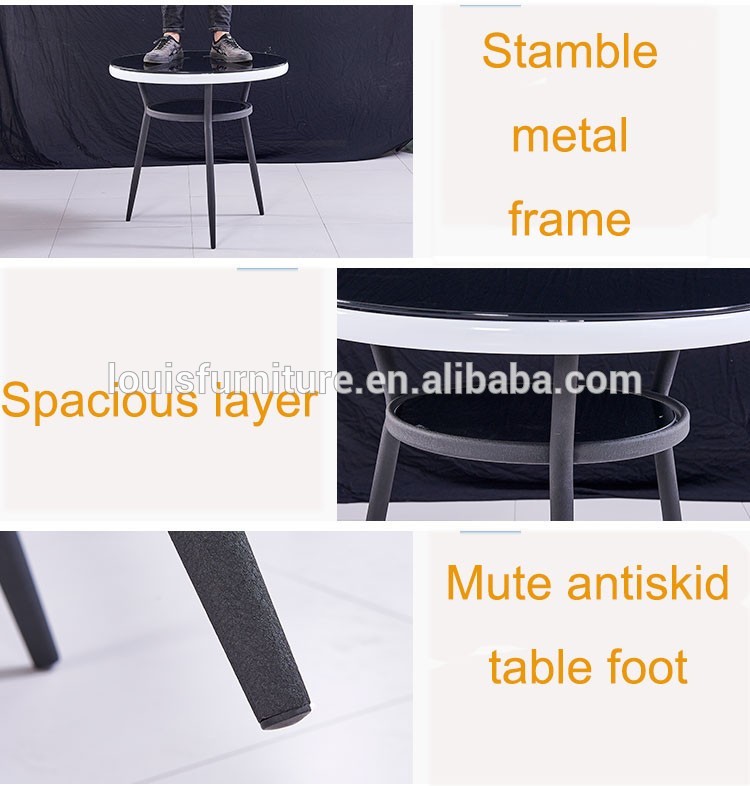 Anti Skid Tempered Glass Top Center Table For Living Room / Coffee Bar