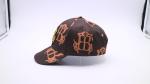 Unconstructed 7 Panels 52cm Printed Baseball Caps With Plastic Closure