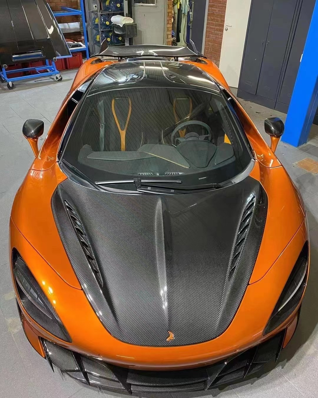 For McLaren 720S Carbon Fiber Hood 720S Upgraded Top-style Carbon Fiber Hood Engine Cover