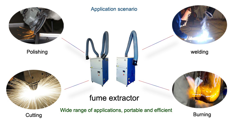 Highly Portable Welding Fume Extractor 1 Piece with Exhaust Arm and Filter Cartridge