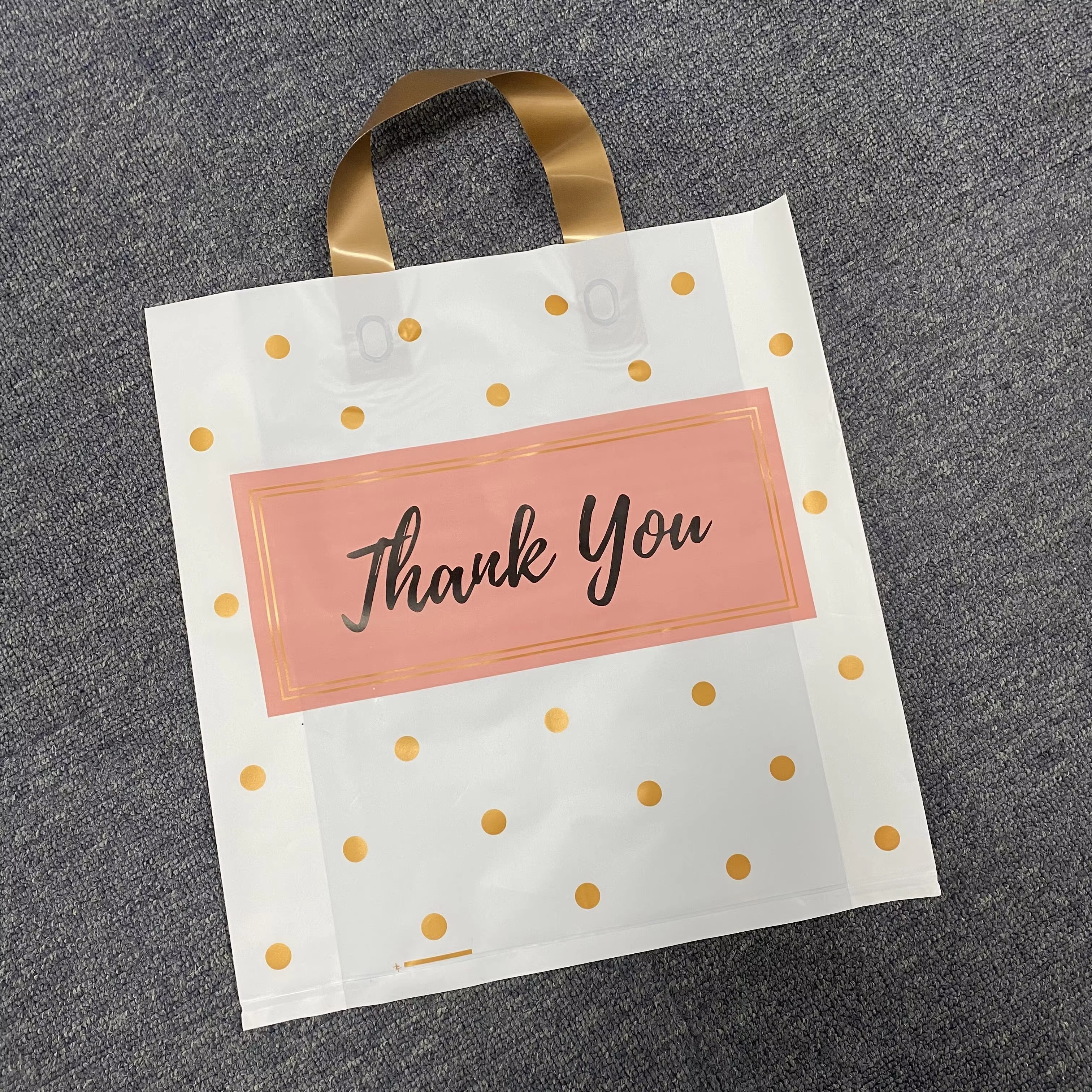 Custom Printed Poly Premium Handle Shopping Bags Packaging With Logo For Clothes