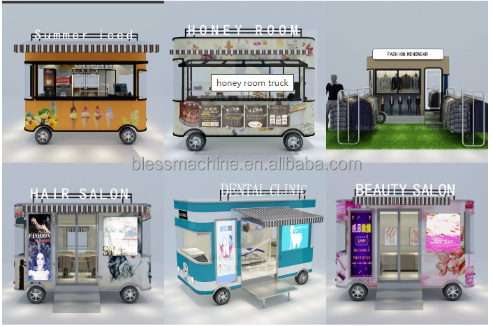 Electricity Supply Super Performance Mobile Food Cart with Low Investment