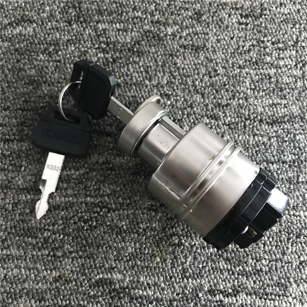 Kobelco Excavator Lock Key Switch E235 SK200/210/SK250-260/350-8 Super 8 Start Ignition Switch