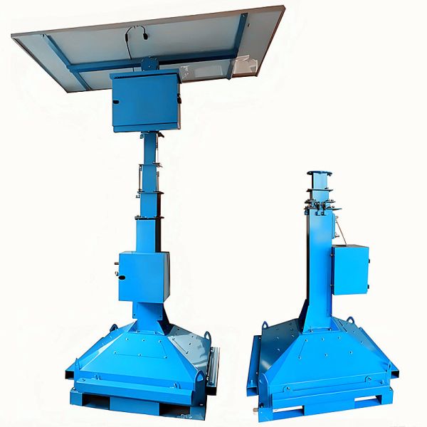 Mobile Solar Light Tower LED Illumination Temporary Worksites Simple Solar Light Tower