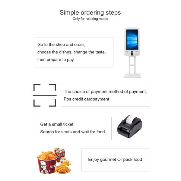 Double Sided Self-Service Payment Terminal Kiosk With QR Scanner POS Brackets Printer