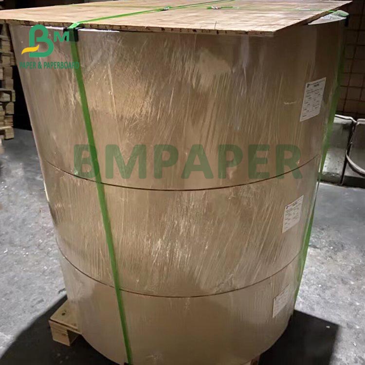 60gsm 70gsm Brown Kraft Paper Roll Bobbin For Food Packaging Bag 40cm 50cm