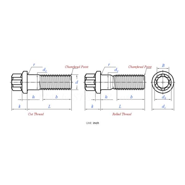 DIN 34801 Steel Black Oxide Hexalobular Head Wabbler Flange Bolt