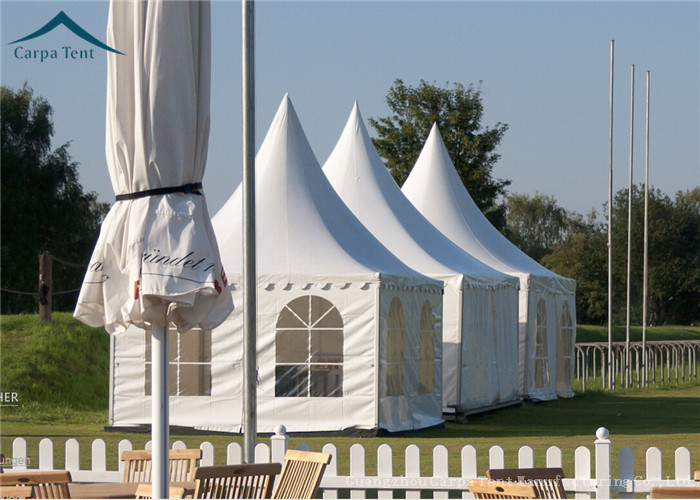 Portable But Durable Pyramid Pagoda Tents / Aluminium Frame/ PVC Fabric Covers