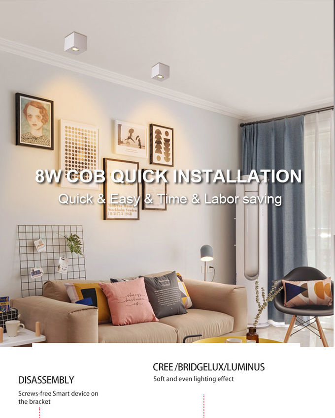 Living Room PF0.9 Surface Mounted Downlight Square Shape